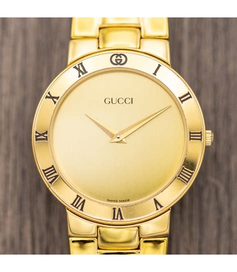 are vintage gucci watches gold plated or gold|Gucci old model watches.